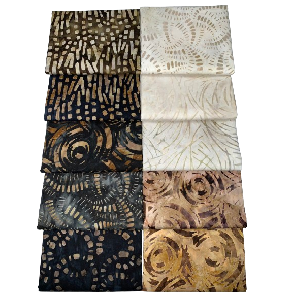 Robert Kaufman Artisan Batik "Umber" Half-yard Bundle - 10 Fabrics, 5 Total Yards