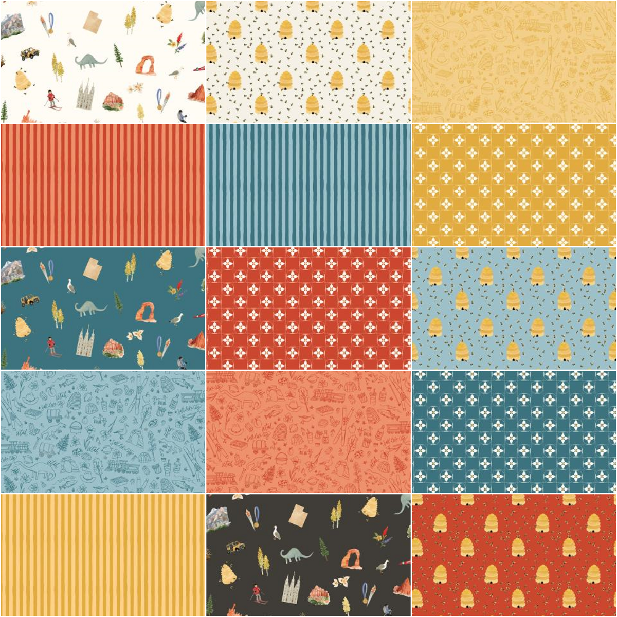 Riley Blake Utah - 40 Strip Rolie Polie
