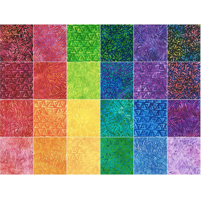 Robert Kaufman Artisan Batiks: Velocity Roll-up - 40 Total Strips