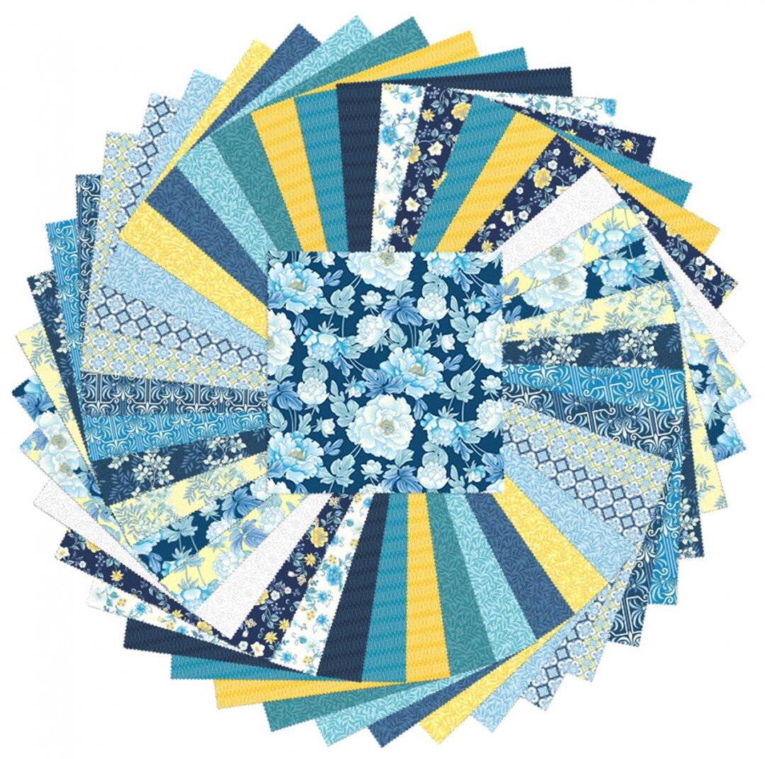 Charm Pack 5x5 Squares - Benartex Veranda  - 40 5" Squares