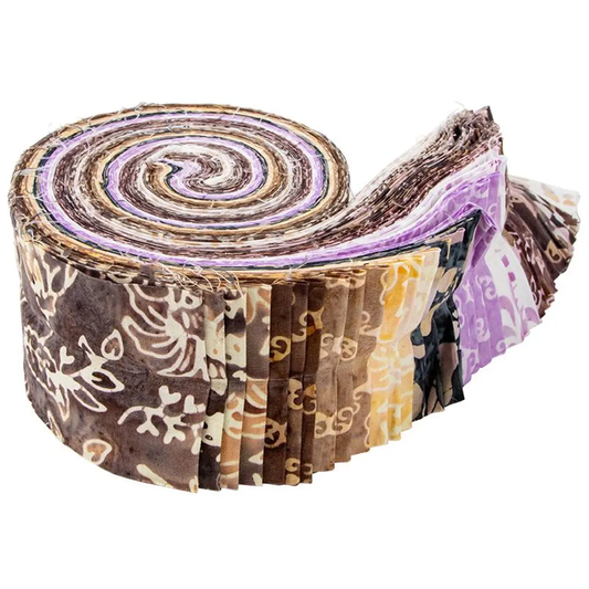 Riley Blake Victorian Garden Colorway B Expressions Batiks - 40 Strip Rolie Polie