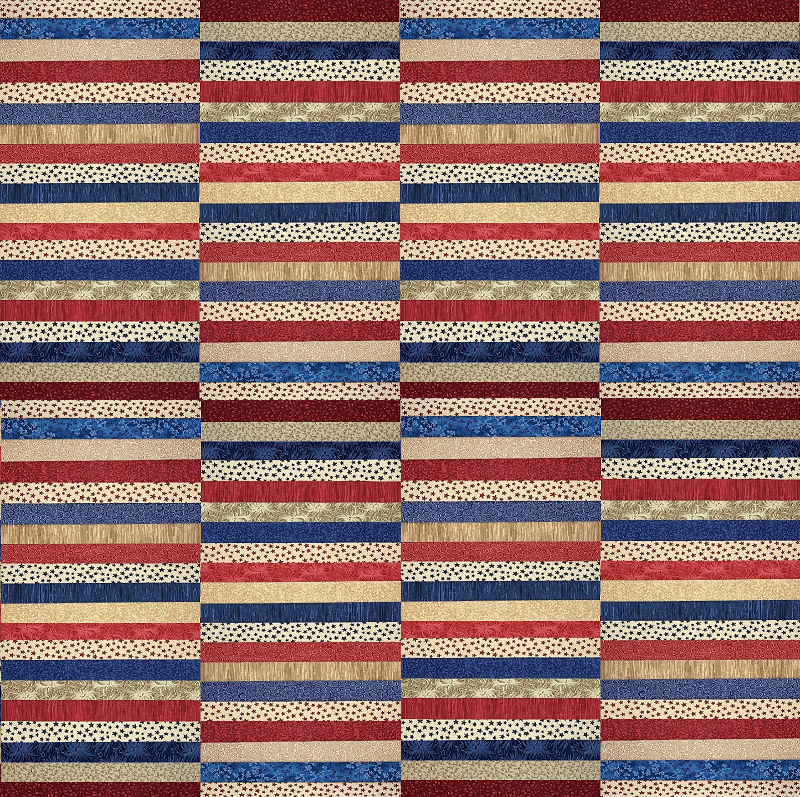 June Doe Fabric Collections - Vintage Patriotic - 40-Strip Pack