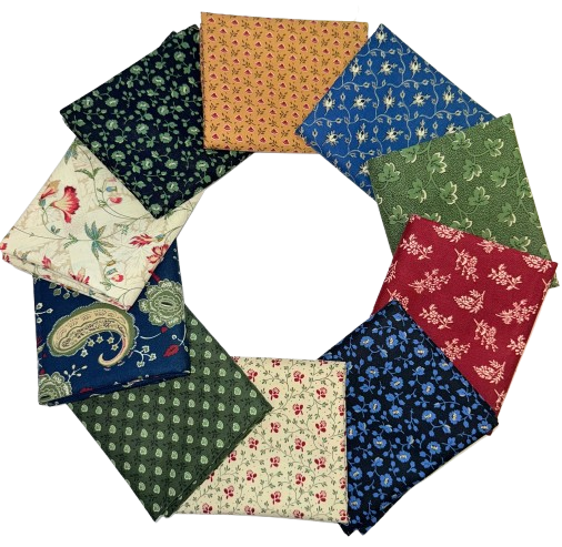 Marcus Fabrics "Vintage Charm" Half-yard Bundle - 10 Fabrics, 5 Total Yards