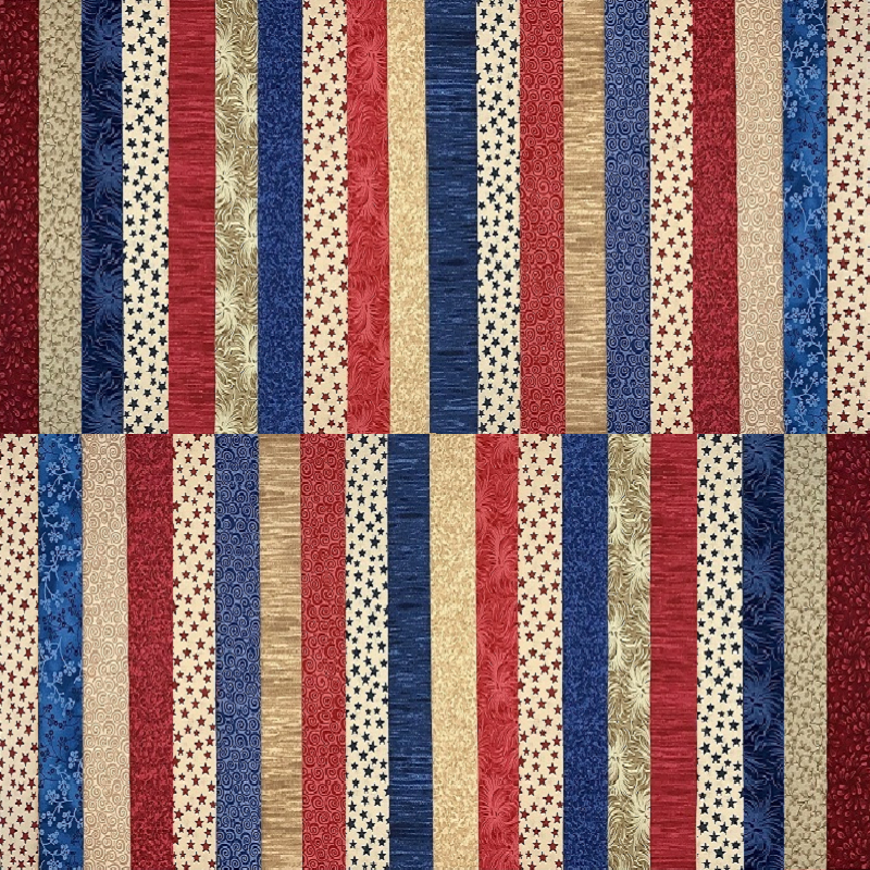 June Doe Fabric Collections - Vintage Patriotic - 40-Strip Pack
