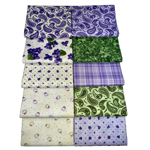 Robert Kaufman Flowerhouse: "Viola" Half-Yard Bundle - 10 Fabrics, 5 Total Yards