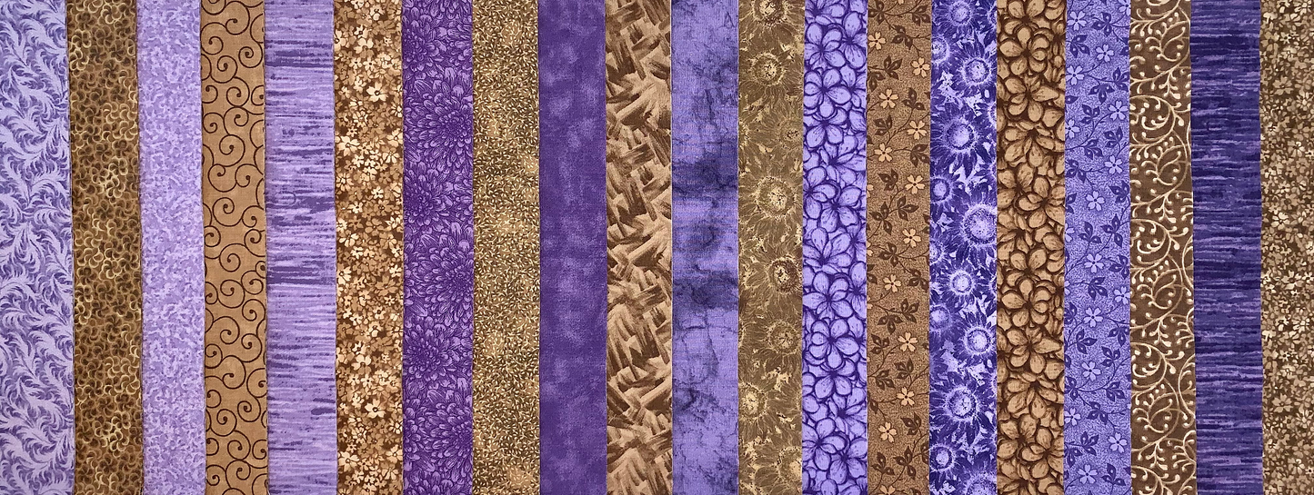 Violet & Earth 2.5" Roll - 20 Fabrics, 20 Strips