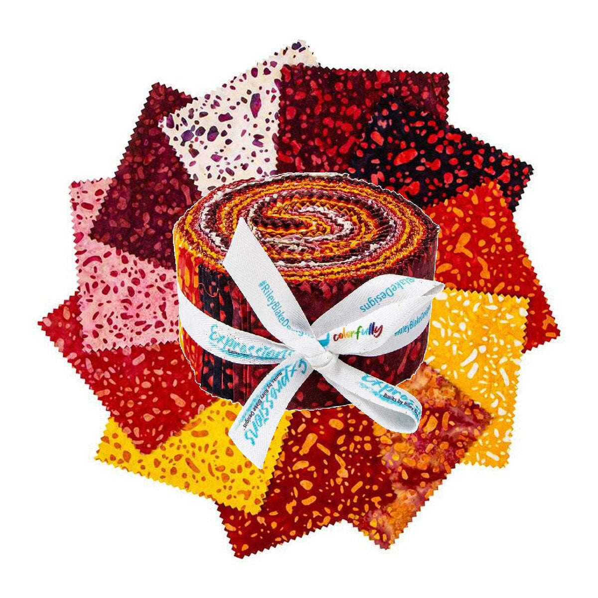 Riley Blake Volcanic (Elementals Terrazzo) Expressions Batiks - 40 Strip Rolie Polie