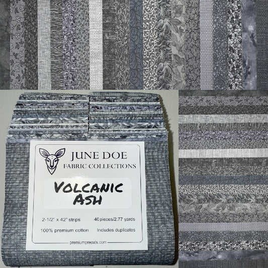 June Doe Fabric Collections - Volcanic Ash - 40-Strip Pack