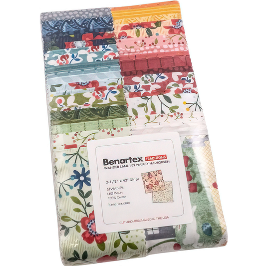 Benartex Wander Lane Strip-pies - 40 2.5" Strips