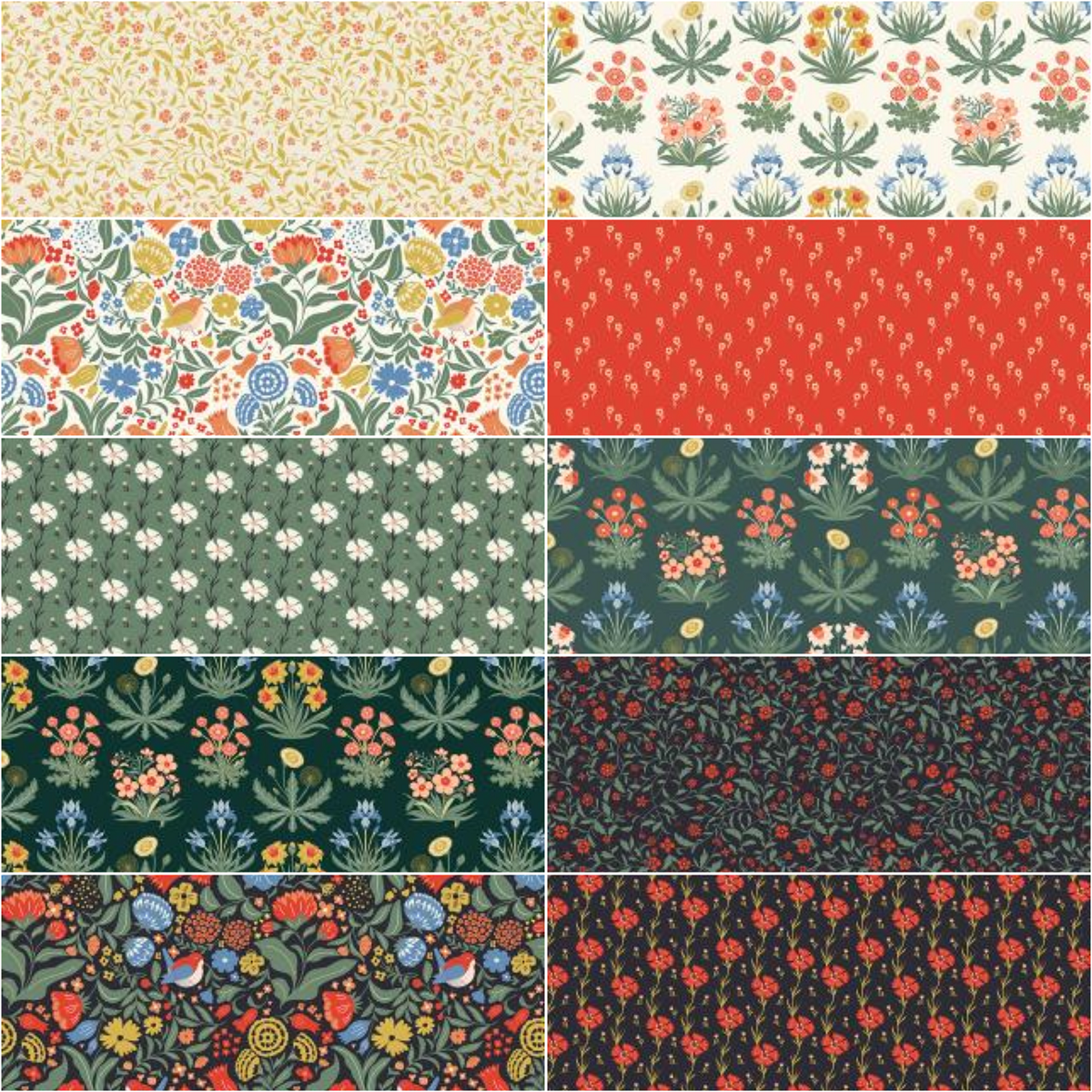 Riley Blake "Wanderlust" Half-yard Bundle - 10 Fabrics, 5 Total Yards