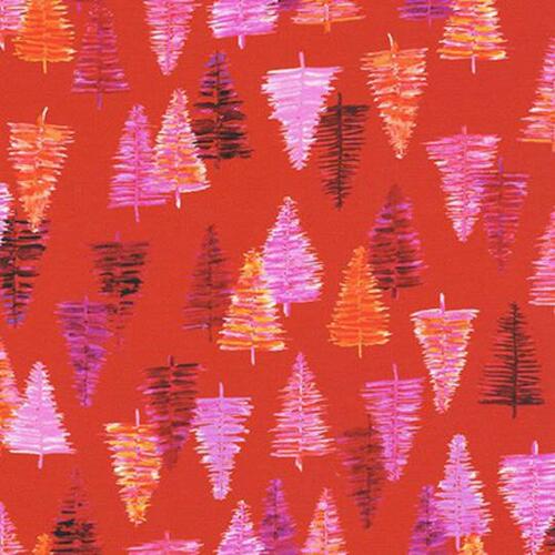 (4.5 yd) Robert Kaufman Glow 20214-3 Red Trees