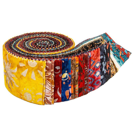 Riley Blake Western Reflections (Places You'll Go) Expressions Batiks - 40 Strip Rolie Polie