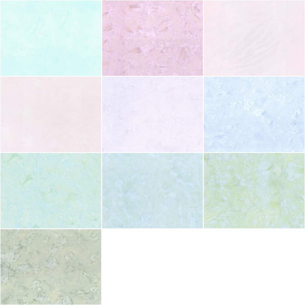Half-yard Bundle - Riley Blake Expressions Batiks "Hand Dyes Opaline" 10 Fabrics, 5 Total Yards
