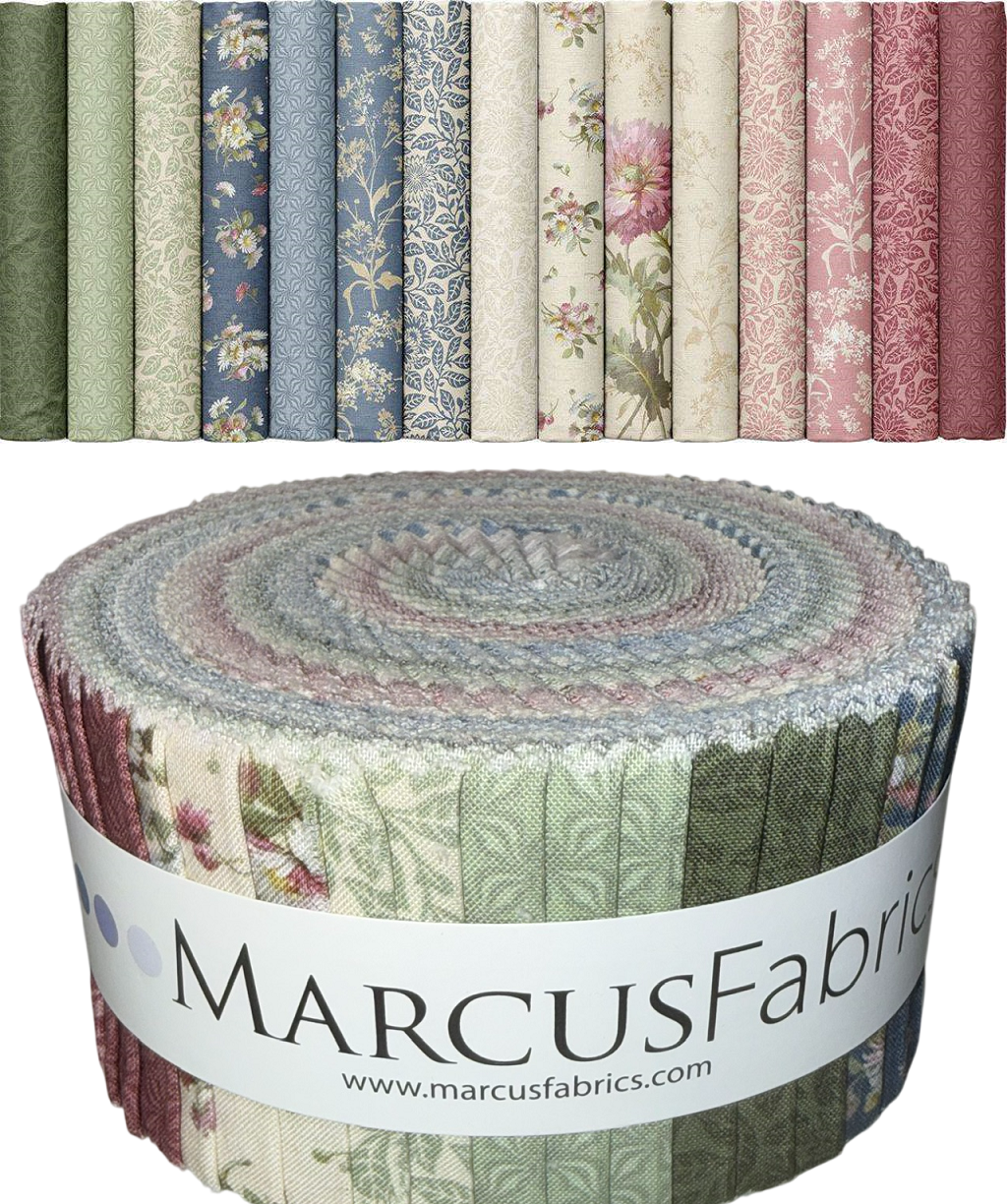 Marcus Fabrics - Wild Flowers by Smithsonian Institution - 40 2.5" Strips