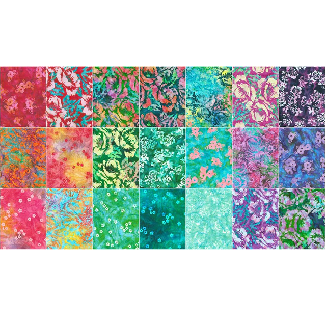 Robert Kaufman Artisan Batiks: Wild Poppies Roll-up - 40 Total Strips