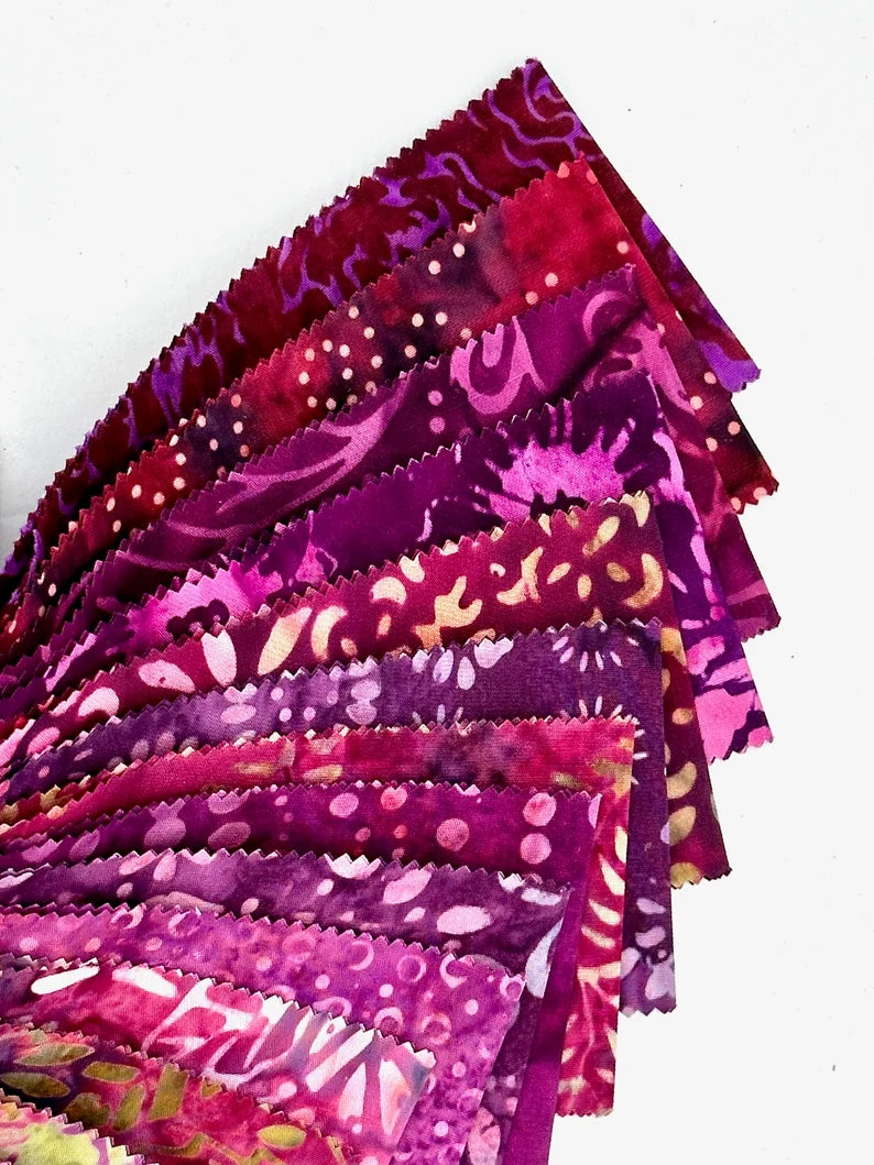 Maywood Studio - Java Batiks - Wine Purple - 40 Strips ...