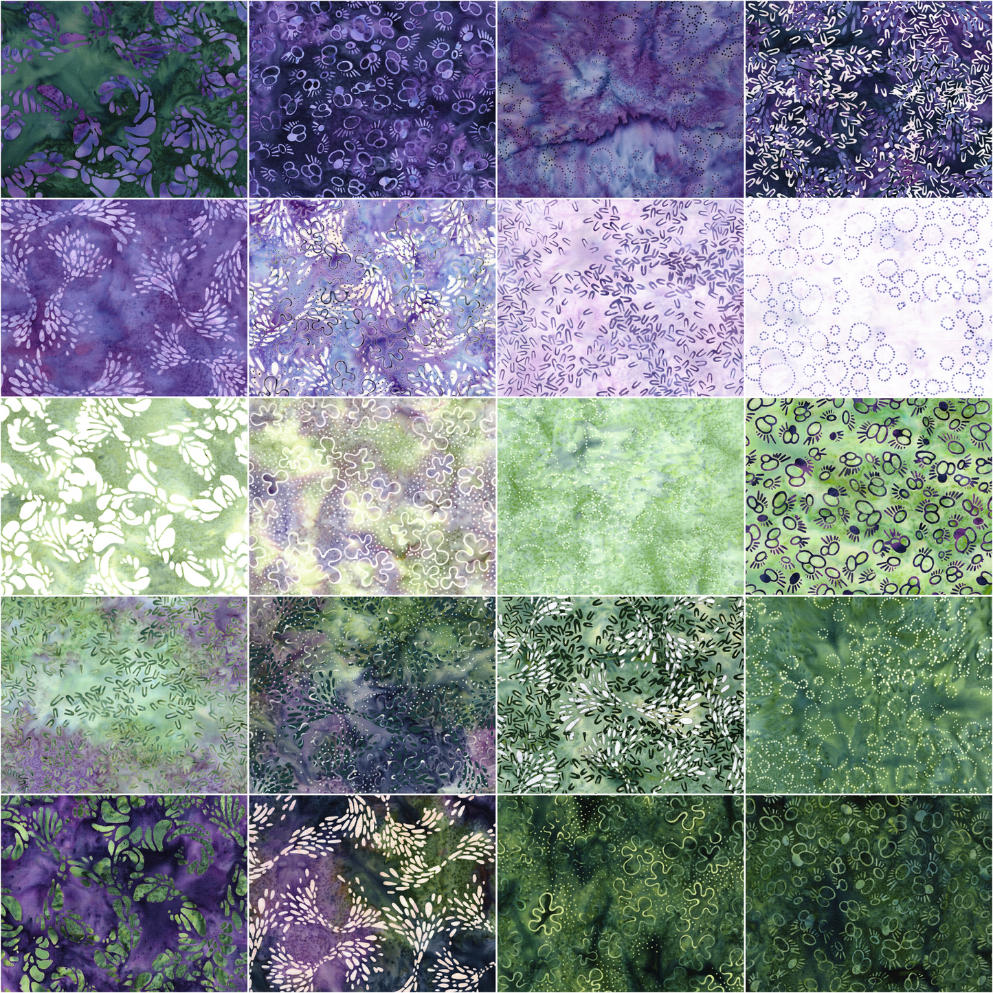 Island Batik - Wine Country - 20 Fabrics, 40 Total Strips