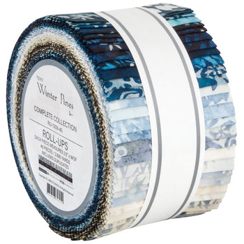 Robert Kaufman Artisan Batiks: Winter Pines Roll-up - 40 Total Strips