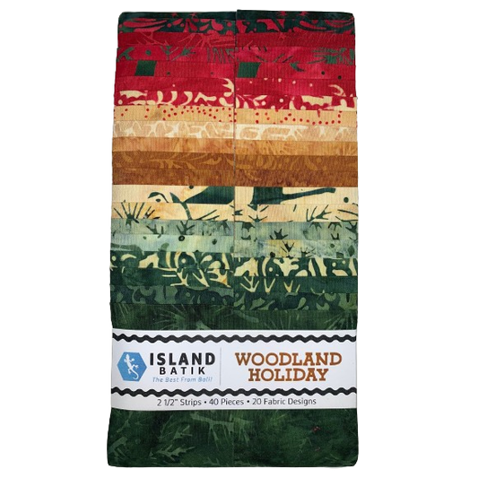Island Batik - Woodland Holiday - 20 Fabrics, 40 Total Strips