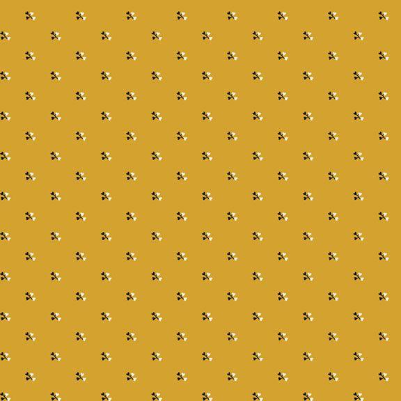 (5 yd) Marcus Fabrics Woof & Warp R311127D Gold Heart