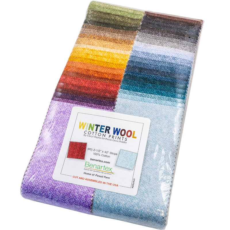 Benartex Winter Wool Strip-pies - 40 2.5" Strips