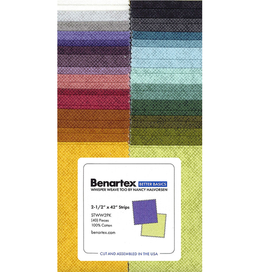 Benartex Whisper Weave Too Strip-pies - 40 2.5" Strips