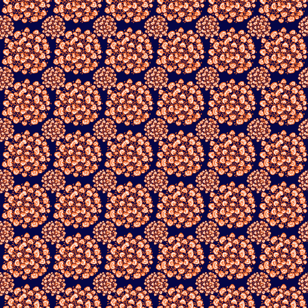 (5 yd) Clothworks Margot 3663-79 Light Tomato Blooms