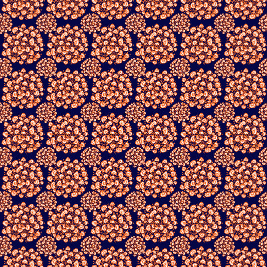 (5 yd) Clothworks Margot 3663-79 Light Tomato Blooms