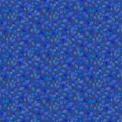 Clothworks "Blue Meadow" (Teal/Blue) Half-yard Bundle - 10 Fabrics, 5 Total Yards
