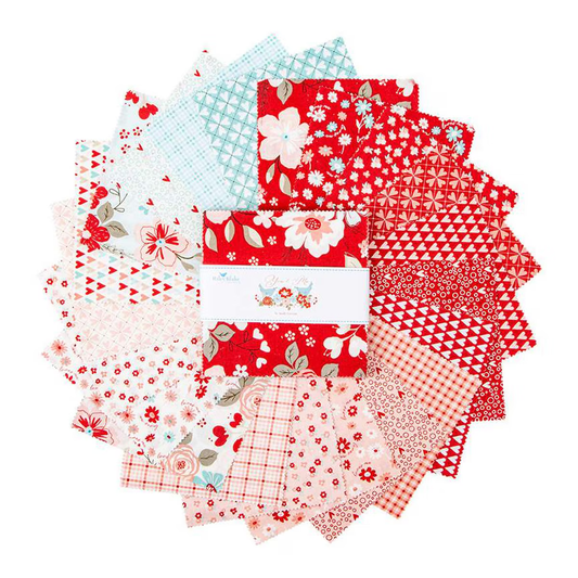 Charm Pack 5x5 Squares - Riley Blake You & Me 5-inch Stacker - 40 5" Squares