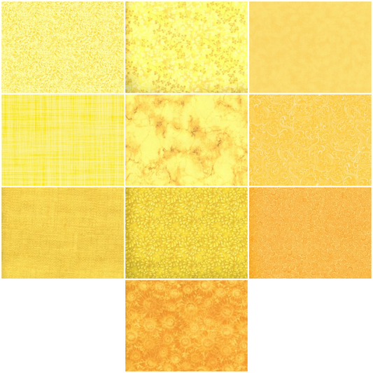 Charm Pack 5x5 Squares - Basic Colors Sunny - 40 5" Squares