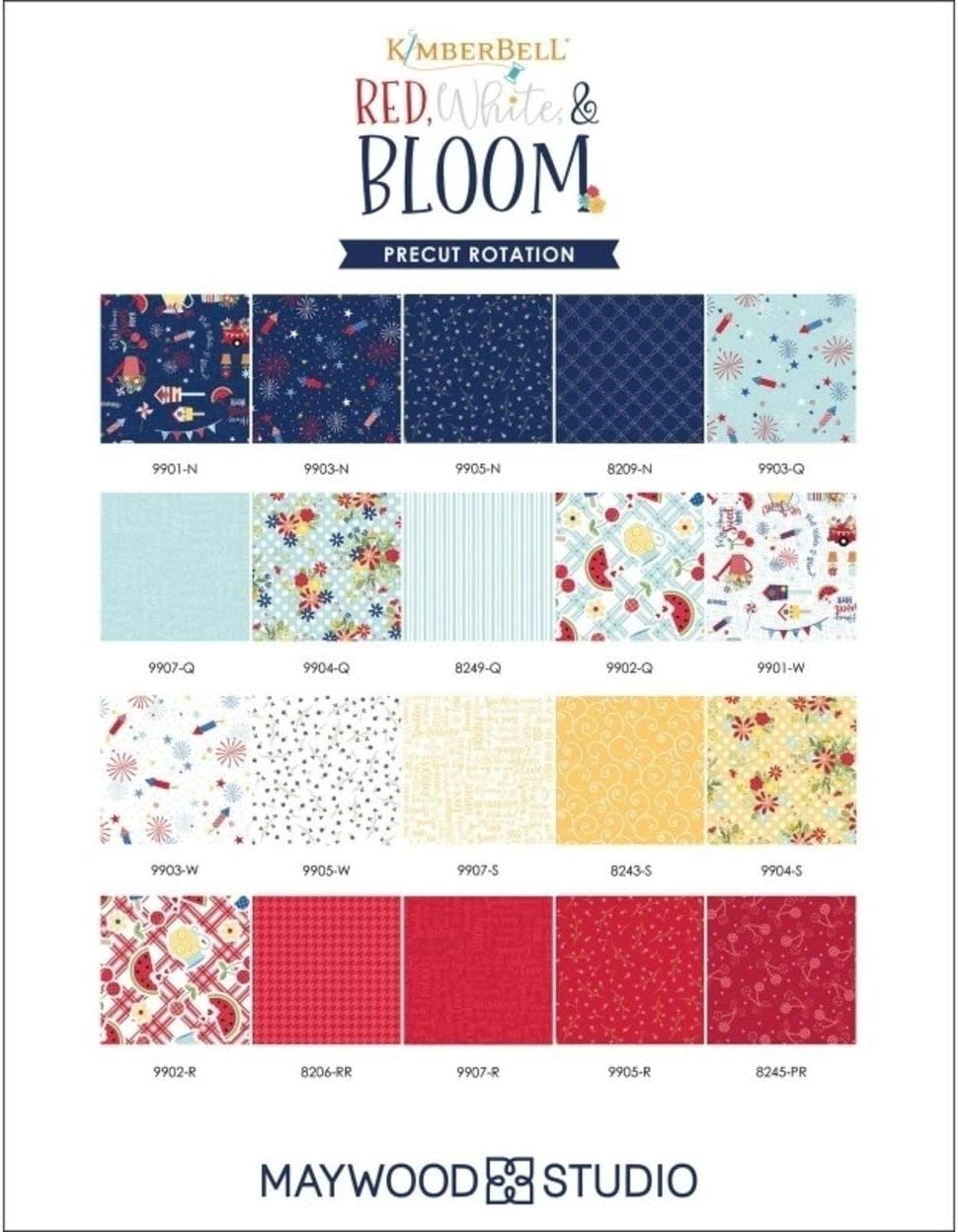 Maywood Studio - Red White & Bloom - 40 Strips