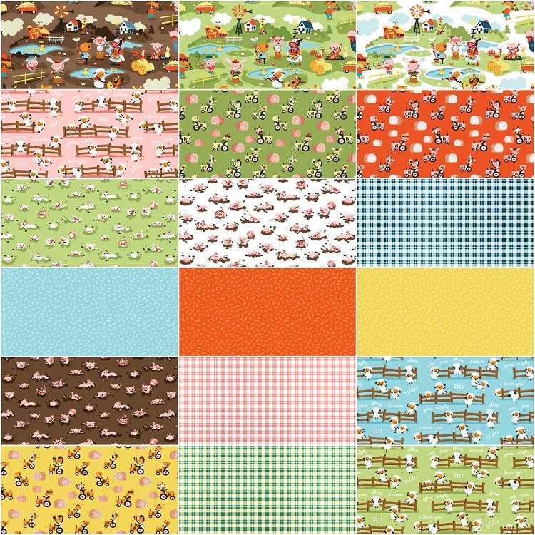 Riley Blake Harmony Farm by Shawn Wallace - 40 Strip Rolie Polie
