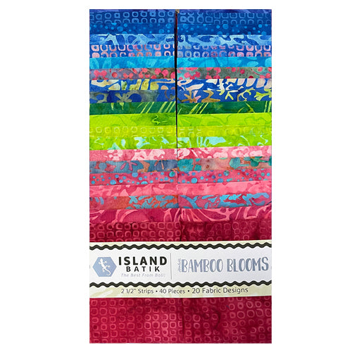 Island Batik - Bamboo Blooms - 20 Fabrics, 40 Total Strips