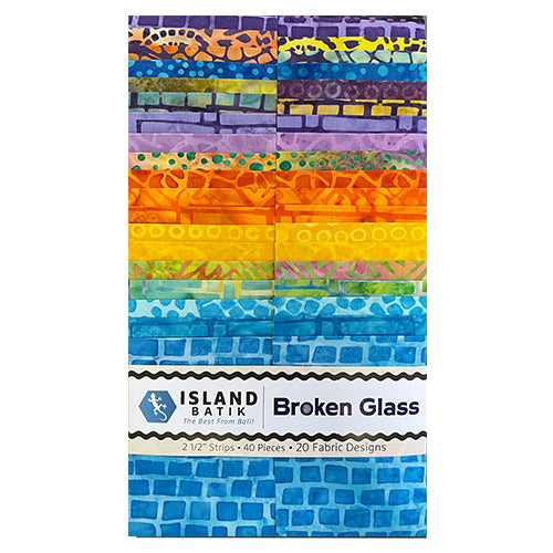 Island Batik - Broken Glass - 20 Fabrics, 40 Total Strips