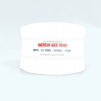 Clothworks American Made Brand - Solid White - 40 Strips