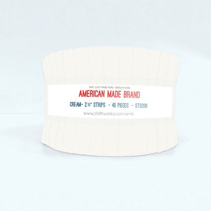 Clothworks American Made Brand - Solid Cream - 40 Strips