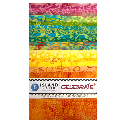 Island Batik - Celebrate - 20 Fabrics, 40 Total Strips