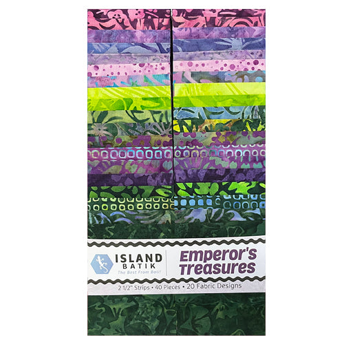Island Batik - Emperor's Treasures - 20 Fabrics, 40 Total Strips