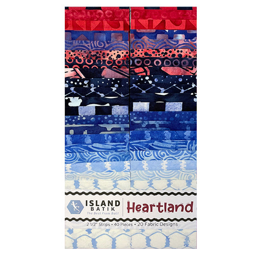 Island Batik - Heartland - 20 Fabrics, 40 Total Strips