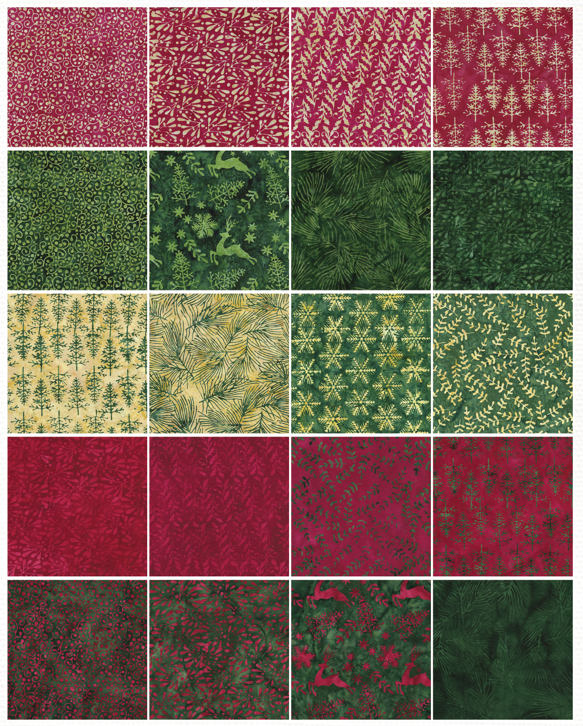 Island Batik - Holiday At Home - 20 Fabrics, 40 Total Strips