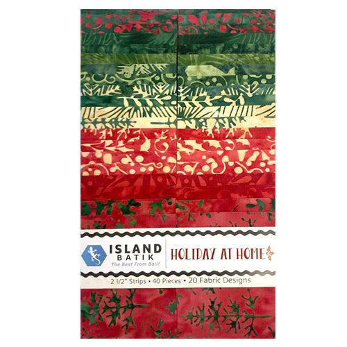 Island Batik - Holiday At Home - 20 Fabrics, 40 Total Strips