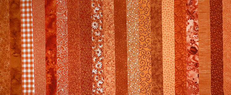 Orange Crush Fat Quarter Bundle - 20 Fabrics, 20 Total Fat Quarters 