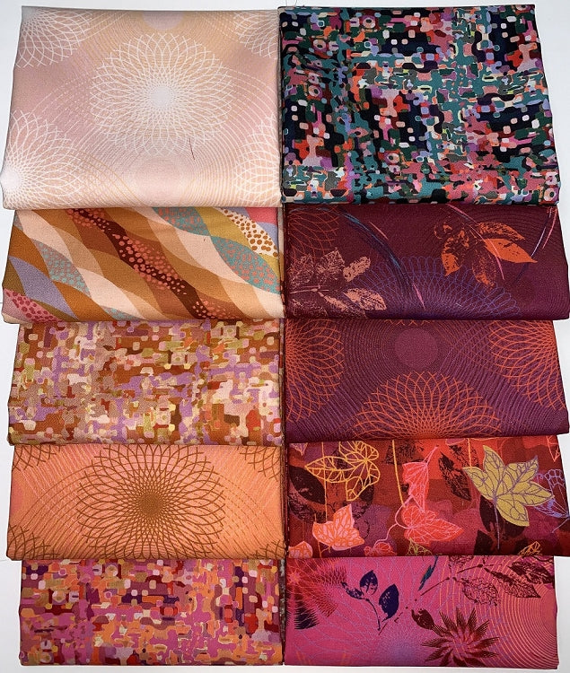 Robert Kaufman "Looseleaf" Half-yard Bundle - 10 Fabrics, 5 Total Yards 