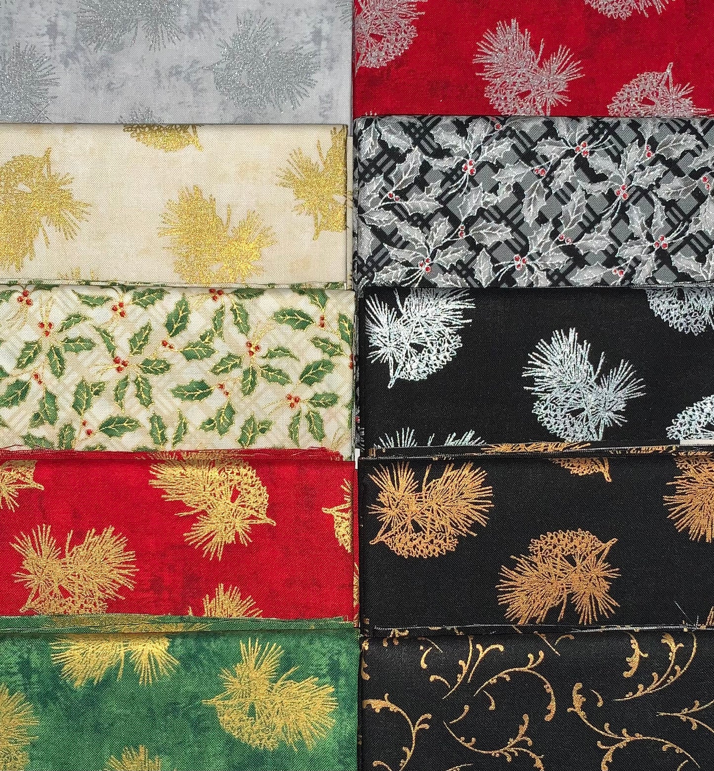 Robert Kaufman Winter's Grandeur Half-yard Bundle - 10 Fabrics, 5 Total Yards 