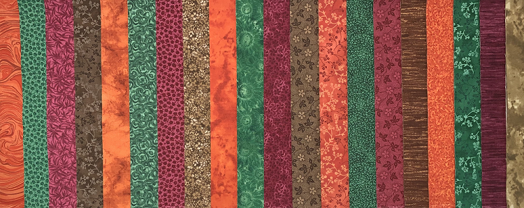 Harvest Palette 2.5" Roll - 20 Fabrics, 20 Total Strips 