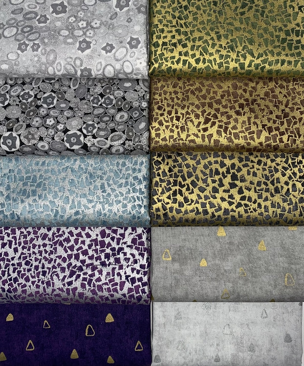 Robert Kaufman Gustav Klimt Half-yard Bundle - 10 Fabrics, 5 Total Yards 