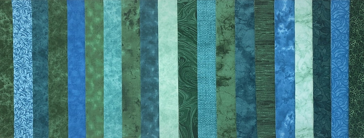 Emerald Isle 2.5" Roll - 20 Fabrics, 20 Total Strips