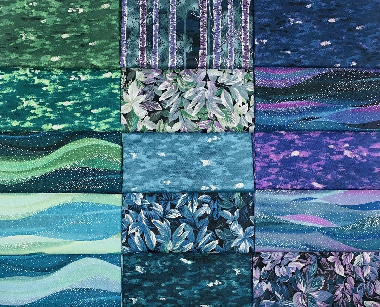 Robert Kaufman In The Moonlight Fat Quarter Bundle - 15 Fat Quarters 