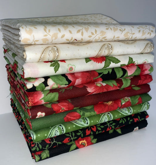 Robert Kaufman "Scarlet's Garden" Half-Yard Bundle - 10 Fabrics, 5 Total Yards